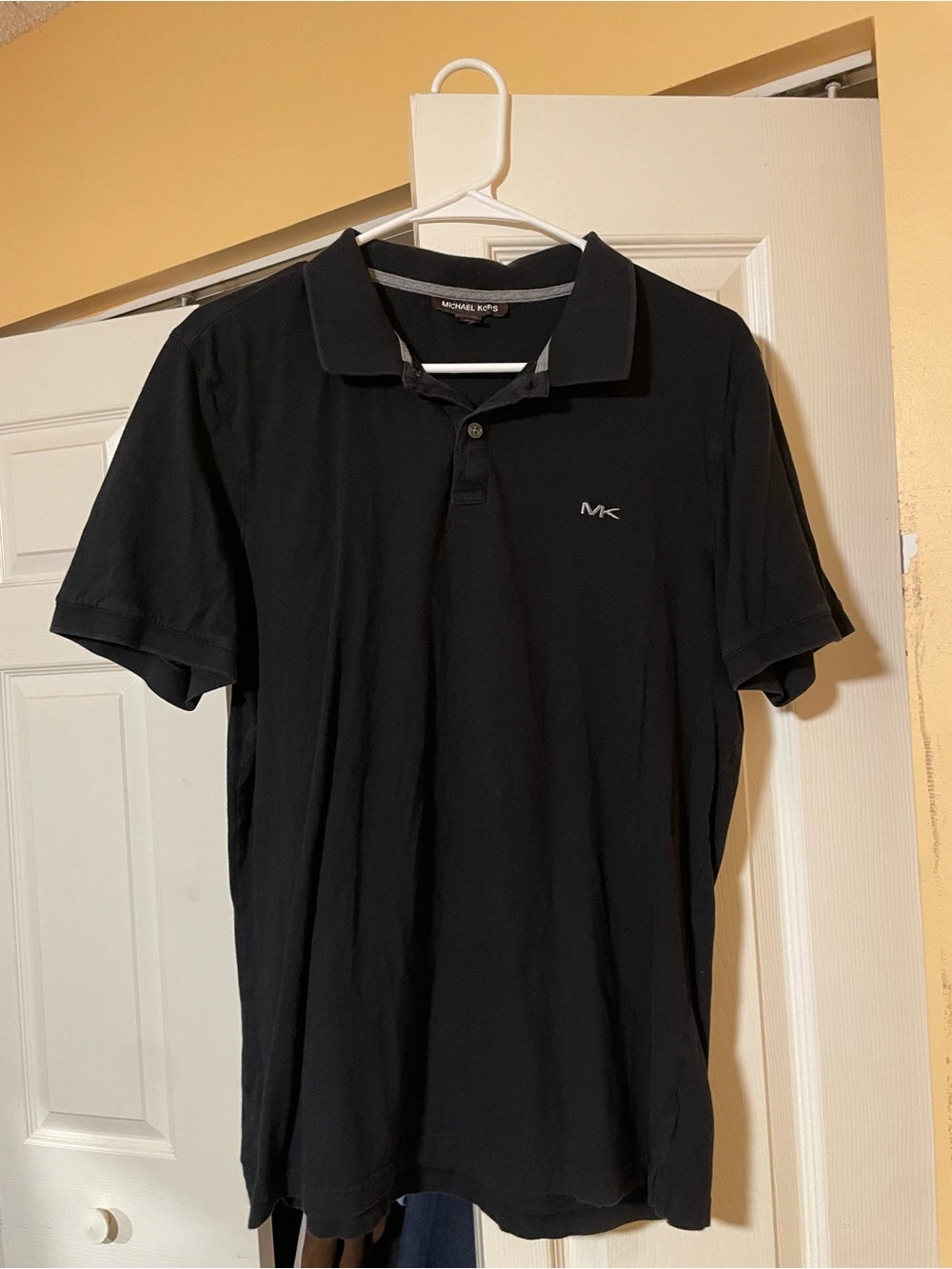 Michael Kors Black Men's Polo with MK Logo